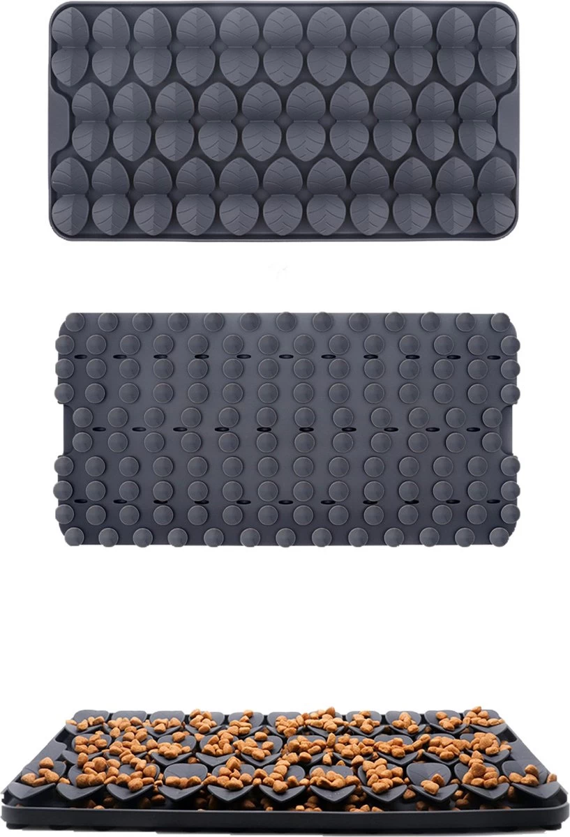 Diamond Dream Snuffelmat – Hond & Kat – Snuffel En Likmat – Rubber – 37cm X 19cm – Speelmat Dieren – Honden Speelgoed – Siliconen – Slowfeeder – Grijs 3 Diamond Dream Snuffelmat – Hond & Kat – Snuffel En Likmat – Rubber – 37cm X 19cm – Speelmat Dieren – Honden Speelgoed – Siliconen – Slowfeeder – Grijs