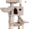 Rootz Krabpaal – Krabpaal – Kattentoren – Kattenkrabpaal – Krabpaal Met Zachte Hoes – Krabpaal Met Speelgoed – Lichtbruin – 49 X 49 X 135 Cm -Huisdier Speelgoed Winkel 821x1200