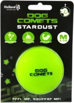 Dog Comets Stardust Hondenbal M 2pack – Honden Bal – Honden Speelgoed – Bal Voor Apporteren Van Uw Hond – Natuurlijk Rubber – Bal Diameter Van 6 Cm – Groen
