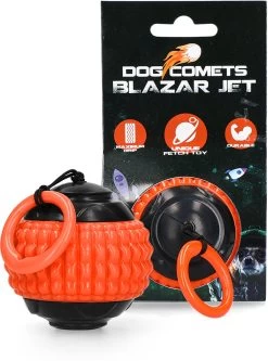 Dog Comets Blazar Jet Met TPR Band Hondenspeeltje – Duurzaam Honden Speelgoed – Stevige Honden Bal – Rubberen Bal – Geschikt Voor Honden – Hondenbal Voor Gezonder Tandvlees – Speelbal – Oranje