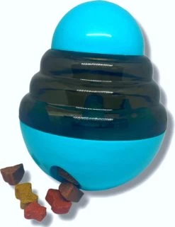 Hondenspeelgoed-Hondenspeeltje-Speelgoed-Hond-Intelligentie-Voerbal-Trainingsbal-Interactieve Hond-Blauw