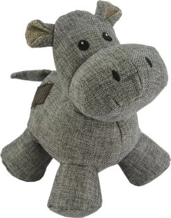 Country Dog Bella – Honden Speelgoed – Honden Speeltje Met Piepgeluid – Honden Knuffel Gemaakt Van Duurzame Materialen – Dubbel Gestikt – Extra Lagen – Voor Trek Spelletjes Of Apporteren – Grijs – 21x21cm