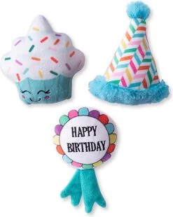 Petshop By Fringe Studio 289525 Set Happy BarkDay – Speelgoed Voor Dieren – Honden Speelgoed – Honden Knuffel – Honden Speeltje – Honden Speelgoed Knuffel – Hondenspeelgoed Piep – Hondenspeelgoed Bijten