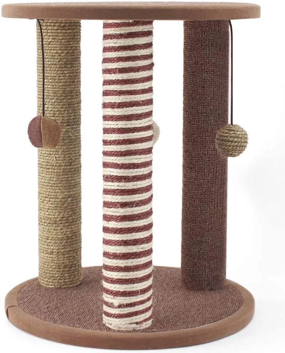 Krabpaal Met Ligplaats Voor Kat, Stabiele Krabpaal Voor Katten, Klein Sisal, Kattenspeelgoed Met Bal En Katten, Krabpaal Met Ligkom En Speelgoed, Krabpalen Voor Katten