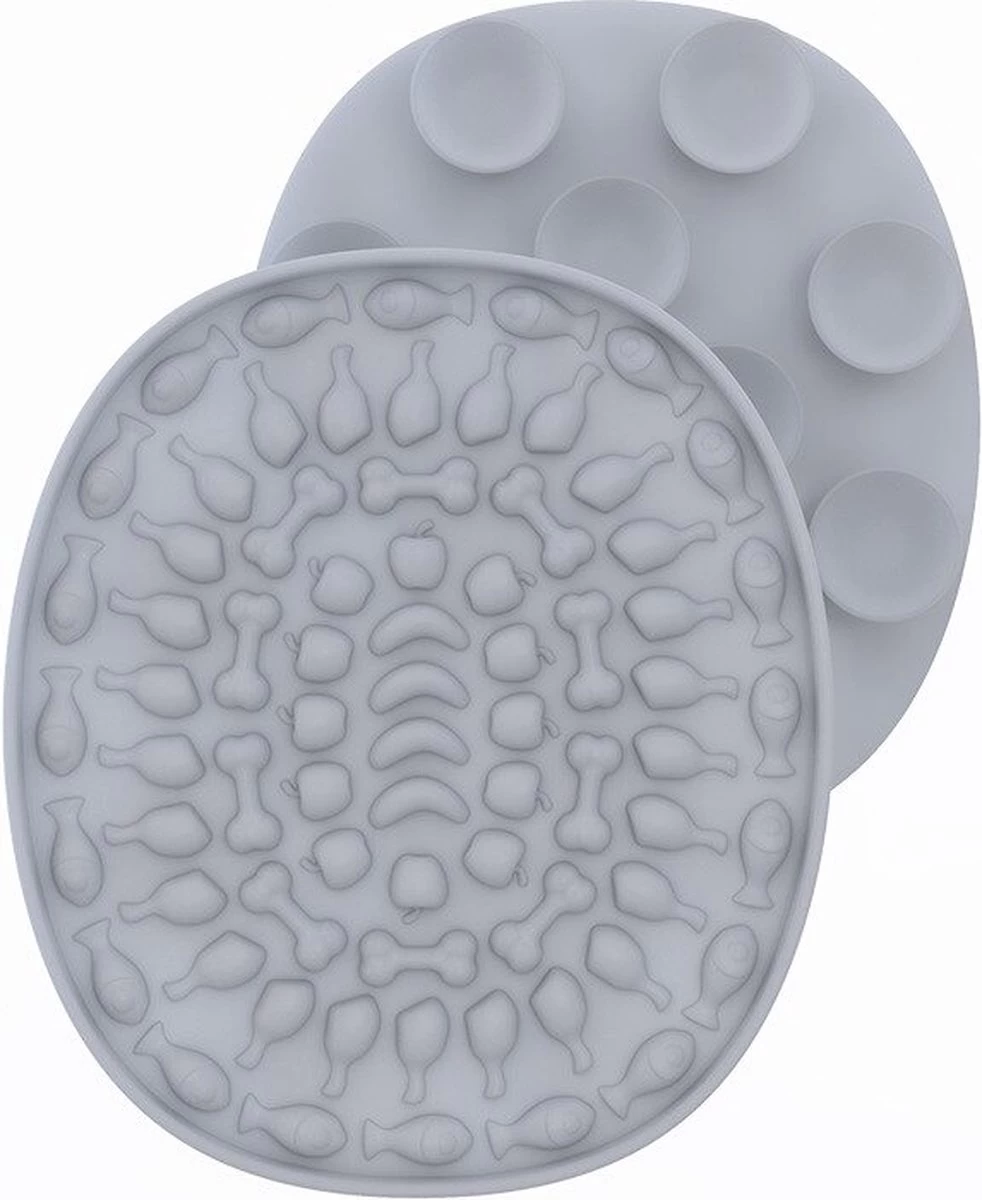 BaykaDecor – Luxe Siliconen Likmat Hond – Honden Speelgoed – Cadeau – Huisdieren – Huisdier – Dieren Speelgoed – Training – Grijs 3 BaykaDecor – Luxe Siliconen Likmat Hond – Honden Speelgoed – Cadeau – Huisdieren – Huisdier – Dieren Speelgoed – Training – Grijs